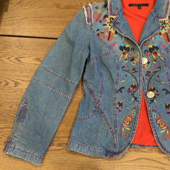 Marc Jacobs embroidered denim blazer - Picture 8 of 9